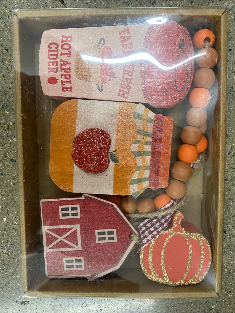Autumn Hot Apple Cider Decorative Garland - Orange & Red